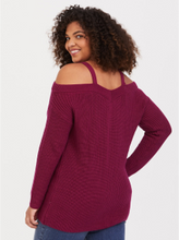 Load image into Gallery viewer, V Neck Off Shoulder Sweater