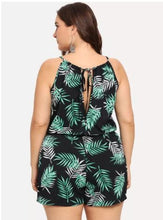 Load image into Gallery viewer, Leaf Print Halter Romper