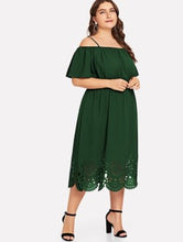 Load image into Gallery viewer, Off Shoulder Laser Cut Dress