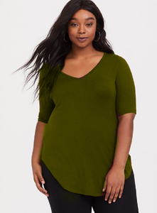 V-Neck 3/4 Sleeves Top